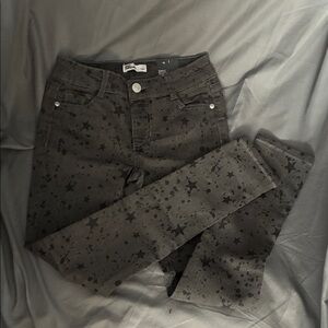 Girl’s Star-Patterned Black Jeans